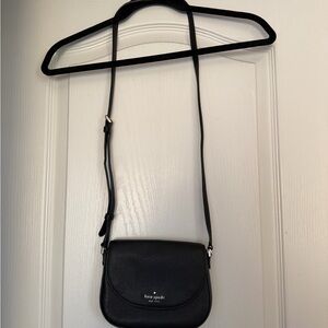 Kate Spade Leila Mini Flap Black Crossbody Bag